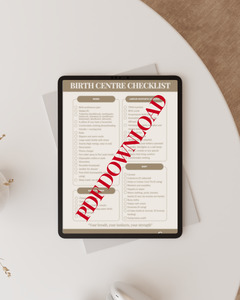 Birth Resources: Birth Centre Check List - PDF Download