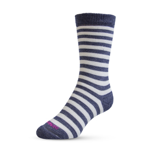 Merino Full Cushion Sock with Thundercloud White Stripe - Womens