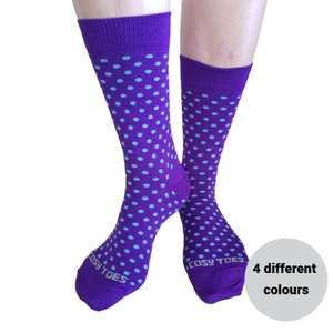 Polka Dot Merino Dress Socks - Unisex