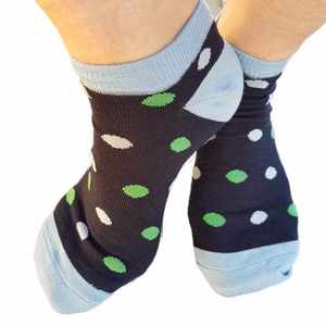 Merino Crop Socks with Dots - one size fits most