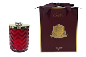 * CHRISTMAS * Cote Noire Christmas Herringbone Candle - Red & Silver Bell - Saig&hellip;