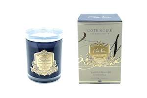 450 G: Cote Noire 450g Candle -  Dark Vessel with Gold Badge - Blonde Vanilla
