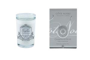 Cote Noire 75g White Vessel with Silver Badge - Pink Champagne