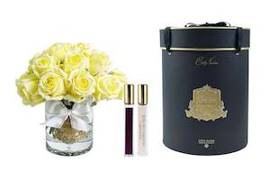 View All Candles: Cote Noire Luxury Grand Rose Bud Bouquet - Yellow - Gold Badge - LRB08