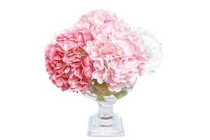 ** DISCONTINUED ** Provence Hydrangea Bouquet - Medium Mixed Pink & Gold