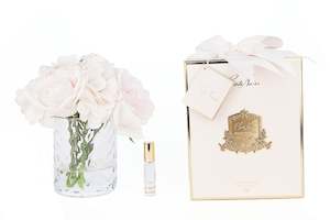 Cote Noire Herringbone Flower - Roses & Hydrangeas - Clear - HCF11