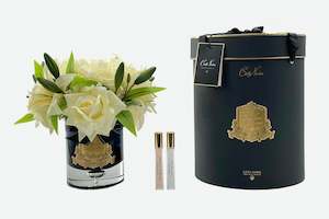 Cote Noire Luxury Lilies & Roses Dark Glass - Champagne - Gold Badge - LRLW05