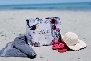 COTE NOIRE TOTE CARRY BAG - BIRDS & FLOWERS