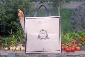 LARGE COTE NOIRE TOTE CARRY BAG - PINK & BLACK