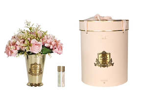 ** NEW ** Cote Noire Grand Summer Posies French Pink in Gold Goblet - GSG06