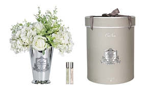 ** NEW ** Cote Noire Grand Summer Posies Green & White in Silver Goblet - GSS01