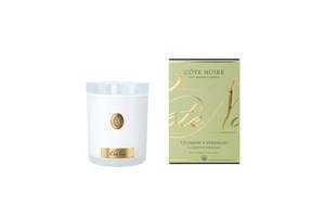 NEW - Cote Noire Soy Candle 450g - White Vessel with Gold Badge - A Garden in Ve&hellip;