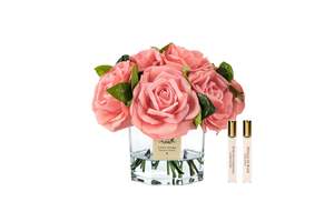 ** SAMPLE ** - Cote Noire Classic Tea Rose Bouquet - White Peach- CTB05
