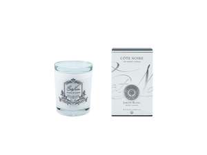 ** CLEARANCE ** Cote Noire 185g Candle - White Vessel with Silver Badge - White &hellip;