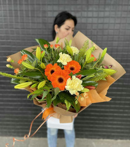 Products: Florist Choice Orange & Yellow Vox Box CountryGardenFlowers