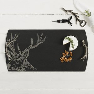 Large Slate Stag Serving Tray – Country Outlook