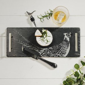 Products: Pheasant Tray, Cheese Knife & Pheasant Bottle Stopper Gift Set – Country Outlook