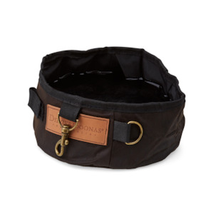 Frontpage: Portable Dog Water Bowl | Australian Oilskin | Foldable & Attaches to Leash or Collar