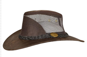 Womens: Maverick Leather Cooler Outback Hat - Hickory Stone | Countryside Gear
