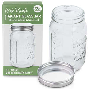 Stockists: Glass Jars and Stainless Steel Lids - Pack of 12 (950ml)