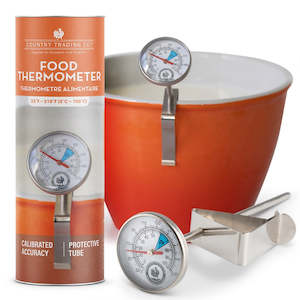 Food Thermometer with Protective Tube - No Batteries