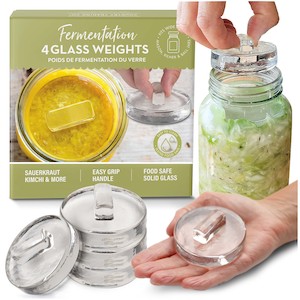The Gift Collection: Glass Fermentation Weights for Vegetable Pickles - Set of 4