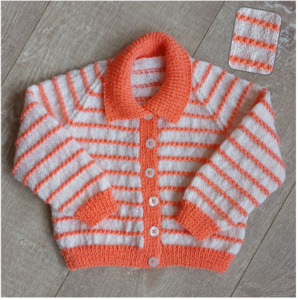 Lullaby: Collared Baby Cardigan | Design P430