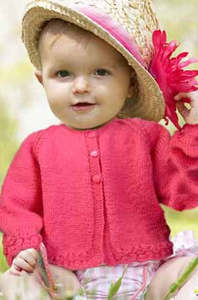 Lullaby: Baby Lace Edge Jacket | Design P198