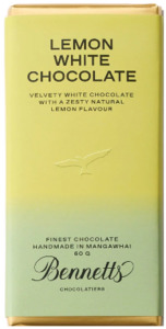 Confectionary Garnishes: Bennetts Lemon White Chocolate Bar
