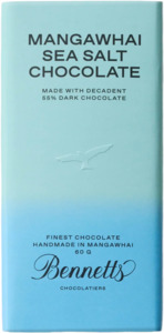 Confectionary Garnishes: Bennetts Mangawhai Sea Salt & Dark Chocolate Bar