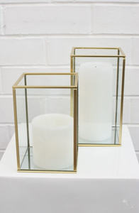 Gold Box Candleholder Various Sizes