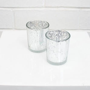 Products: Tealight Silver Mercury Candle Holder Sparkle