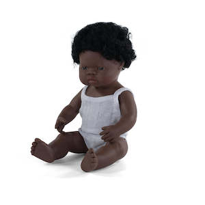 Baby Dolls: Miniland Doll African Boy 38cm