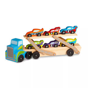 Wooden Vehicles: MD Jumbo Race Car Carrier