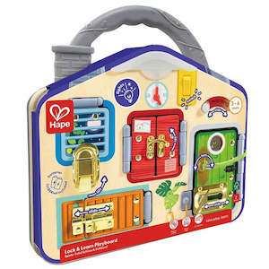 Sensory Toys: Hape Lock & Learn Playboard