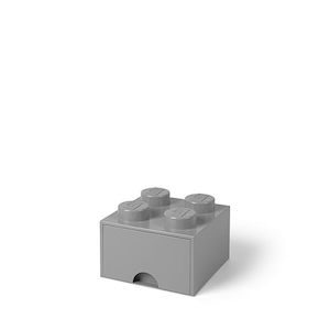 Lego Storage: Lego Storage Drawer 4 Knobs Stone Grey