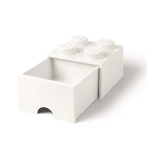 Lego Storage: Lego Storage Drawer 4 Knobs White