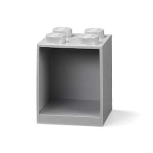 Lego Storage: Lego Brick Shelf 4 Knobs Grey