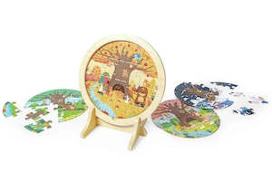 Wooden Puzzles: Hape 4 Seasons Layer 60pc