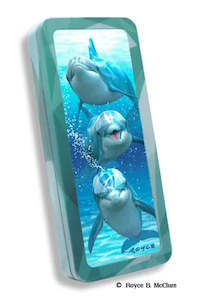 Gift Stationery: Pencil Tin Dolphin Trio
