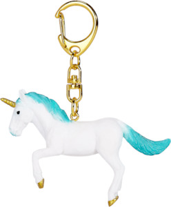 General Gift: Mojo Rearing Turquoise Unicorn Keychain