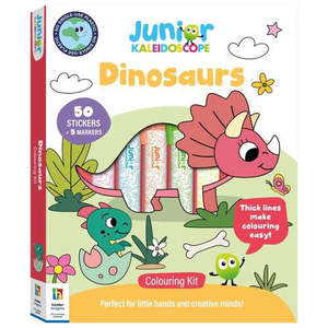 Jr Kaleidoscope Colouring Kit Dinosaurs