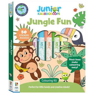 Jr Kaleidoscope Colouring Kit Jungle