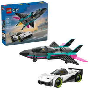 Lego City Jet vs Car 60489