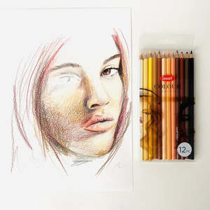 Colouring Drawing: Jasart Studio Pencil Set Skin Tones