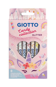 Art Craft: Giotto Candy Turbo Markers Glitter Set 8