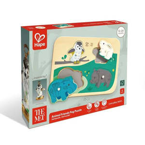 Hape The Met Animal Friends Peg Puzzle