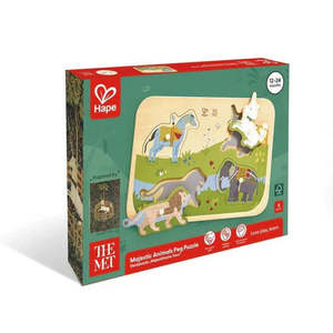 Hape The Met Majestic Animals Peg Puzzle