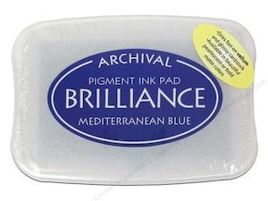 Brilliance Ink Pads: Brilliance -BR-18  Mediterranean Blue