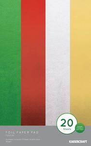Kaisercraft Peppermint Kisses Sept 19: FC223 : Foil Paper Pad - FESTIVE 20 sheets
